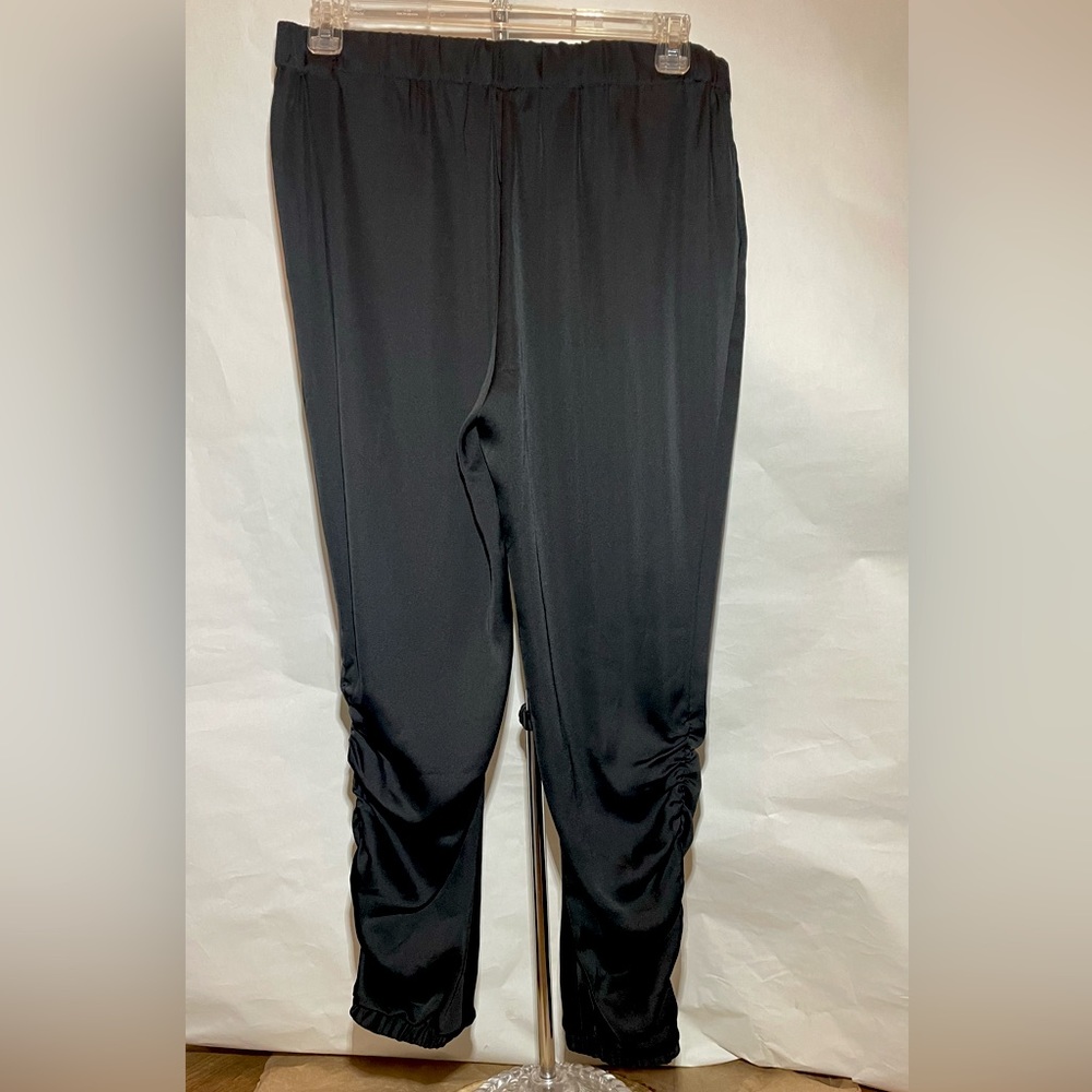 Rachel Roy Black Satin Joggers